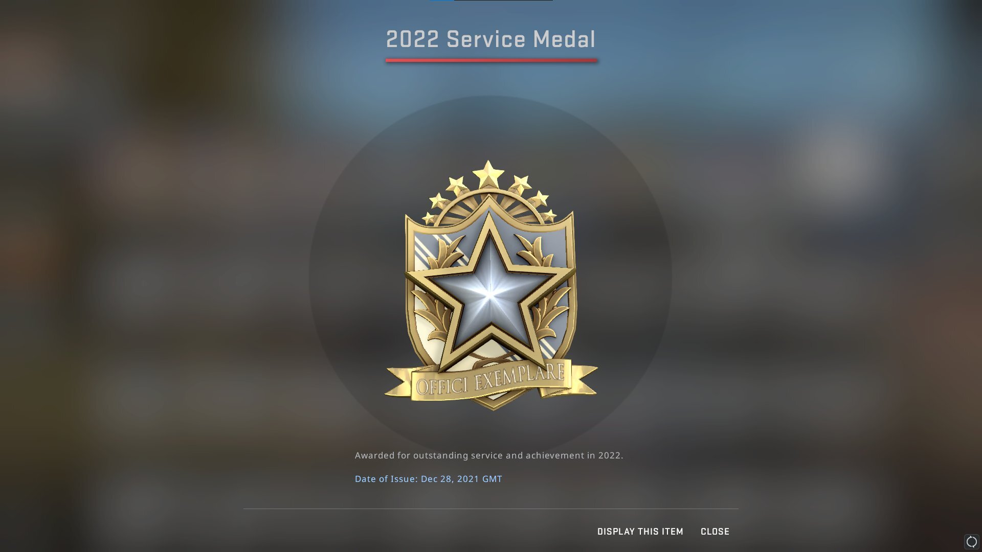 Медаль за службу 2022